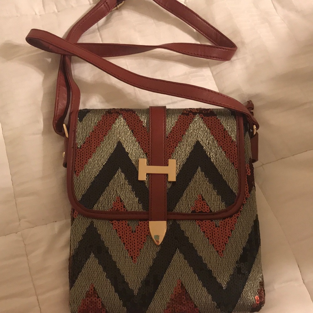 Sequin crossbody purse